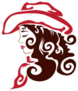 Cowgirl With Curls And Hat Sticker