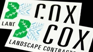 COX Landscape Contractors Rounded Rectangle Sticker