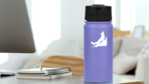 Coyote Wolf Howling In Grass Sticker on a Water Bottle (New) example