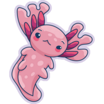 Cozy Axolotl Kawaii Sticker