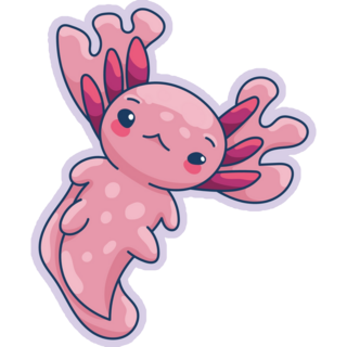 Cozy Axolotl Kawaii Sticker