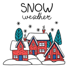 Cozy Snow Weather Illustration Sticker