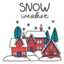 Cozy Snow Weather Illustration Sticker
