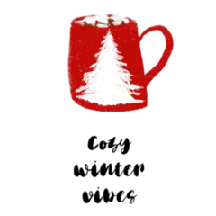 Cozy Winter Vibes Mug Sticker