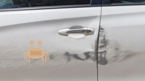 Crab Band Aid Bandage Sticker on a Scratched Car example