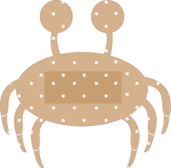Crab Band Aid Bandage Sticker