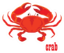 Crab Design With Text Sticker