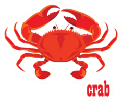 Crab  Design With Text Sticker