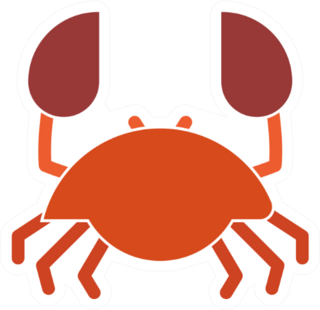 Crab Icon Illustration Sticker