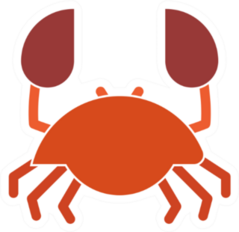 Crab Icon Illustration Sticker