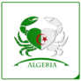 Crab Logo Made From The Flag Of Algeria Sticker