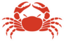 Crab Logo On White Background Sticker