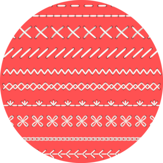 Craft Embroidery Seams Cartoon Fabric Stitching Sticker