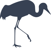 Crane Walking Sticker