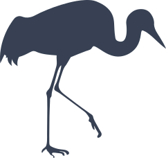 Crane Walking Sticker