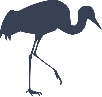 Crane Walking Sticker