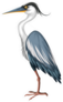 Crane With Gray Feather Illustration Sticker