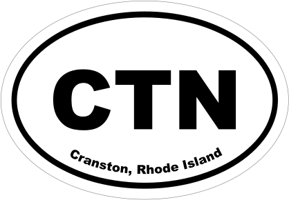 Cranston, Rhode Island Oval Stickers