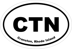 Cranston, Rhode Island Oval Stickers