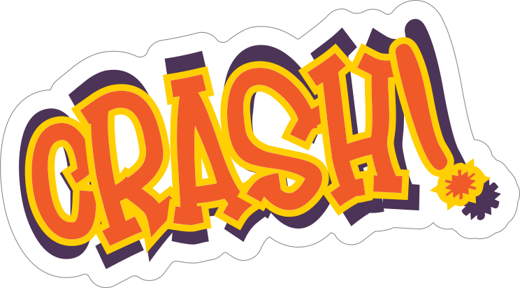 Crash Comic Sticker