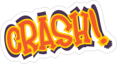 Crash Comic Sticker