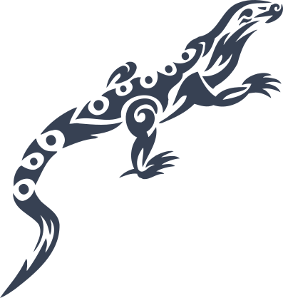 Crawling Tribal Lizard Gecko Sticker