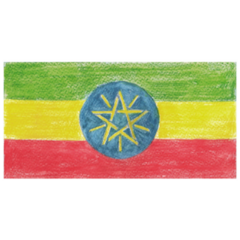 Crayon Ethiopia Sticker