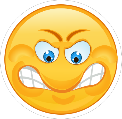 Crazy Angry Grinding Teeth Emoji Sticker