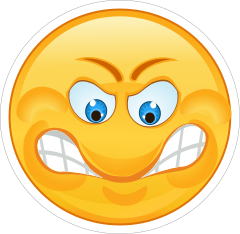 Crazy Angry Grinding Teeth Emoji Sticker