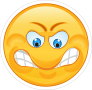 Crazy Angry Grinding Teeth Emoji Sticker
