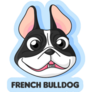Crazy Blue French Bulldog Sticker