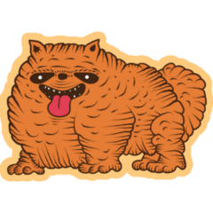 Crazy Chow Chow Sticker
