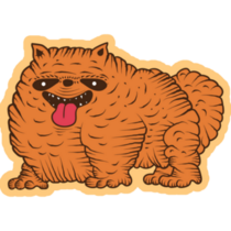 Crazy Chow Chow Sticker