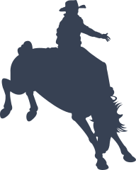 Crazy Cowboy Riding A Horse Sticker