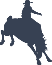 Crazy Cowboy Riding A Horse Sticker