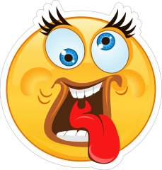 Crazy Cross Eyed Tongue Out Emoji Sticker