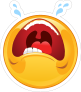 Crazy Crying Emoji Sticker