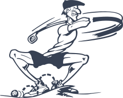 Crazy Golfer Sticker