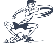 Crazy Golfer Sticker