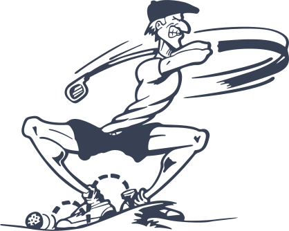 Crazy Golfer Sticker