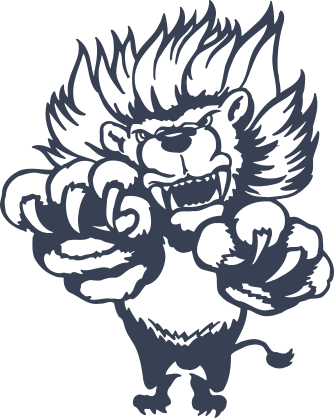 Crazy Lion Attacking Sticker