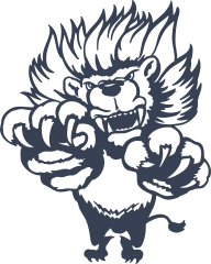 Crazy Lion Attacking Sticker