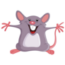 Crazy Mouse Sticker
