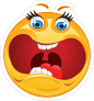 Crazy Scared Screaming Emoji Sticker