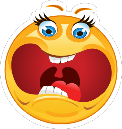 Crazy Scared Screaming Emoji Sticker