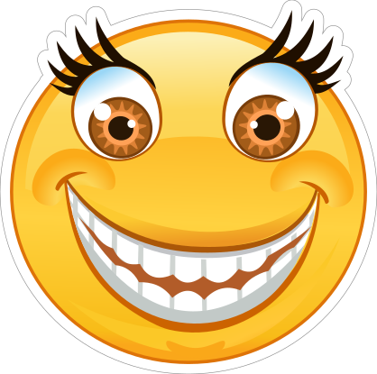 Crazy Wide Eyes Big Smile Emoji Sticker