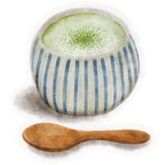 Creating Matcha Latte Sticker