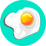Creative Cartoon Illustration Chicken Egg Fried Sticker