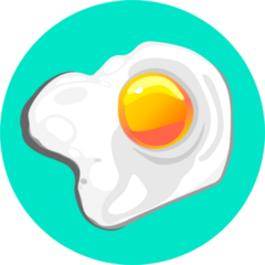 Creative Cartoon Illustration Chicken Egg Fried Sticker