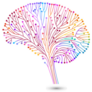 Creative Concept Of The Human Brain Colorful Sticker